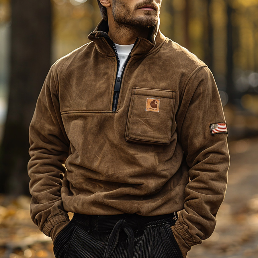 

Retro Men's Outdoor Hooded Sweatshirt
