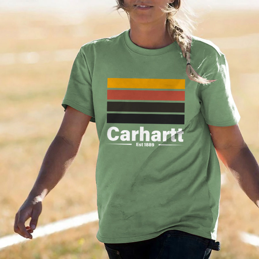

Women's Vintage Short Sleeve Crew Neck Casual T-Shirt