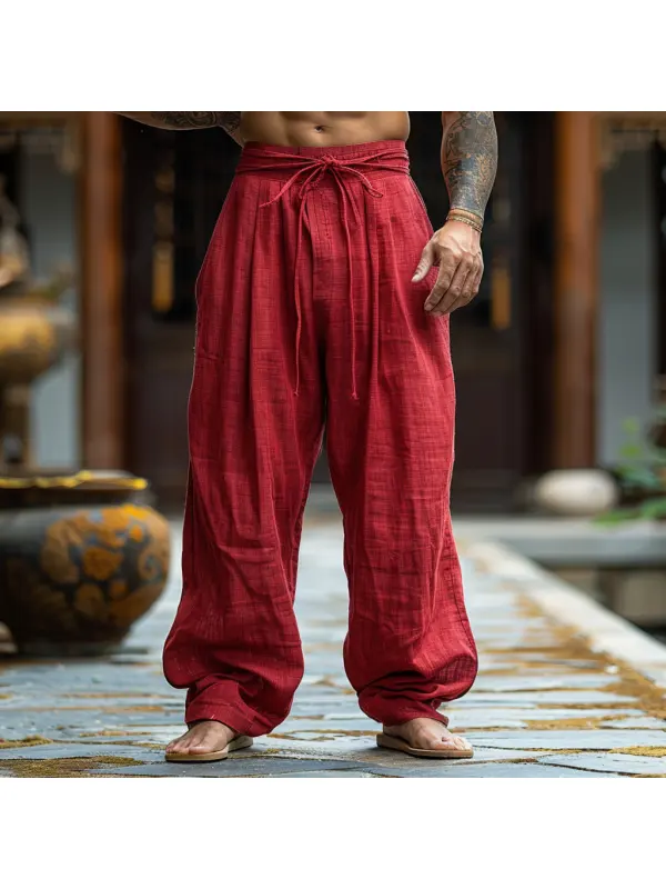 Simple Loose Men's Linen Pants Comfortable And Breathable Linen Pants - Anrider.com 