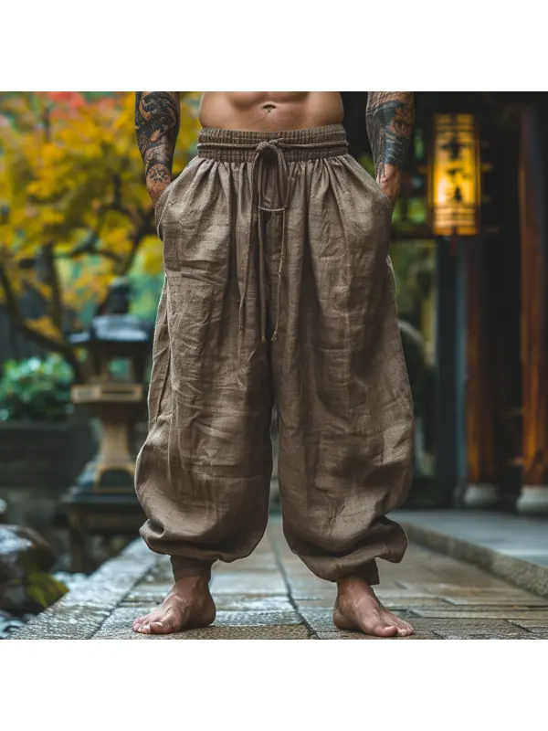 Simple Loose Men's Linen Pants Comfortable And Breathable Linen Pants - Timetomy.com 