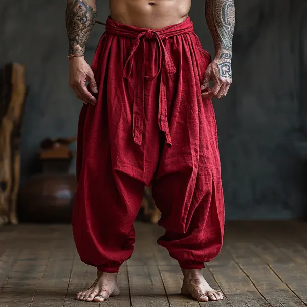 Simple Loose Men's Linen Pants Comfortable And Breathable Linen Pants - Yiyistories.com 