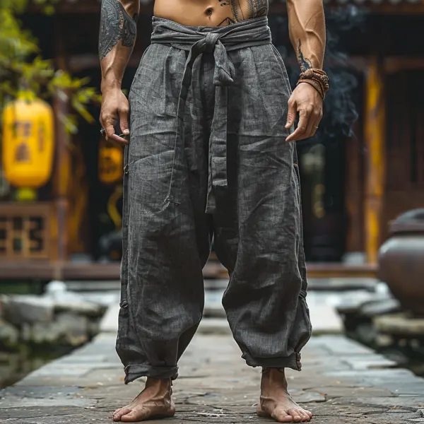 Simple Loose Men's Linen Pants Comfortable And Breathable Linen Pants - Anurvogel.com 