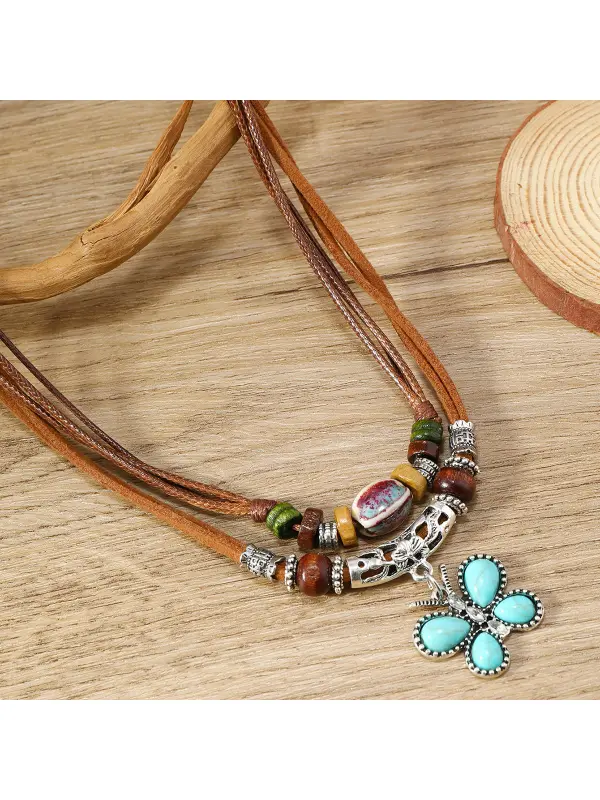 Women's Bohemian Butterfly Necklace - Viewbena.com 