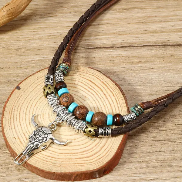 Women's Bohemian Bull Skull Necklace - Trisunshine.com 