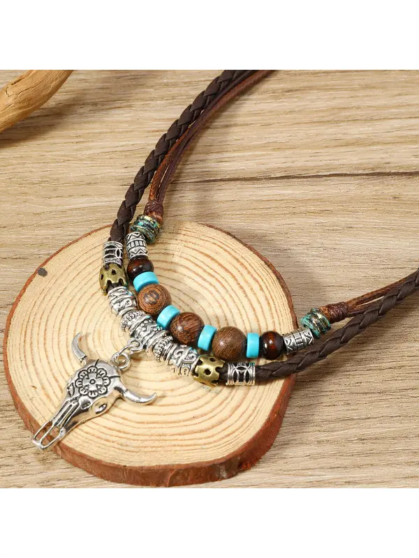 Women's Bohemian Bull Skull Necklace - Cominbuy.com 