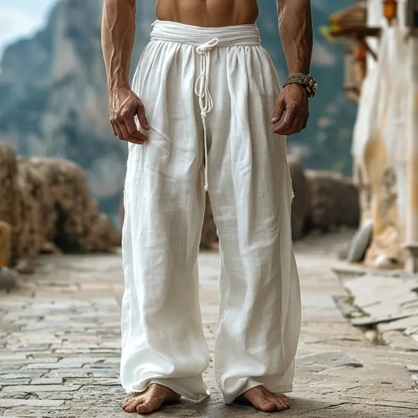 Simple Loose Men's Linen Pants Comfortable And Breathable Linen Pants - Anurvogel.com 