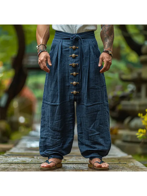 Simple Loose Men's Linen Pants Comfortable And Breathable Linen Pants - Anrider.com 