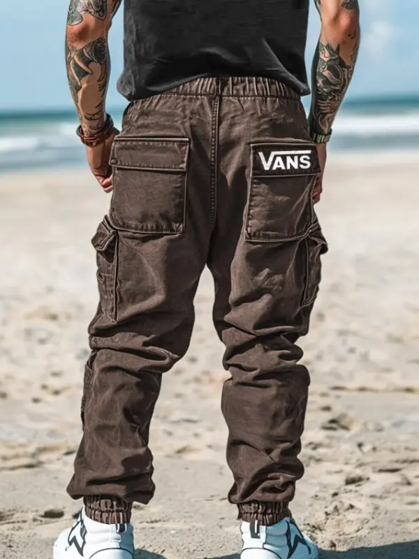 Men's Vintage Outdoor Multi-pocket Cargo Pants Trousers - Menwyx.com 