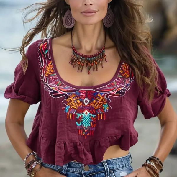 Seaside Vacation Ethnic T-shirt - Trisunshine.com 