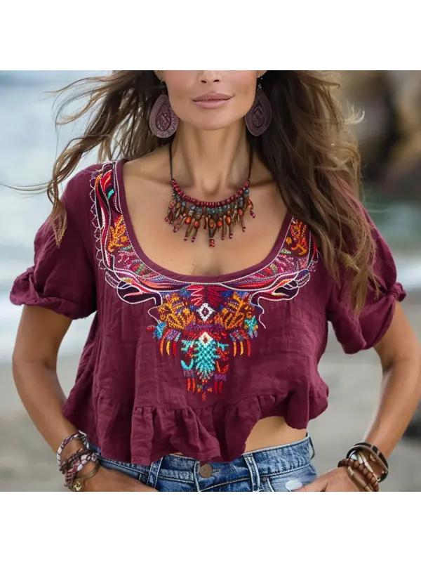 Seaside Vacation Ethnic T-shirt - Realyiyishop.com 