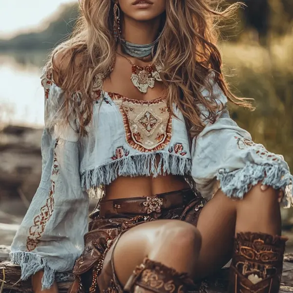 Women's Bohemian Gypsy Sweet Shirt - Localziv.com 