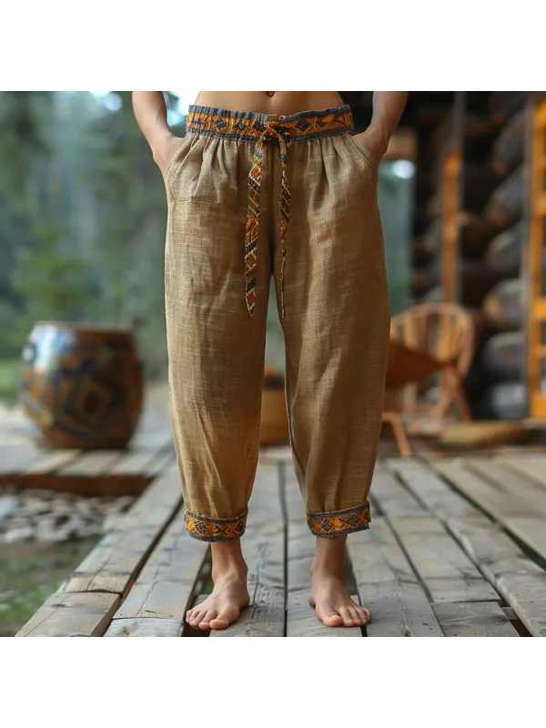 Simple And Comfortable Women's Casual Linen Pants - Miabrave.com 
