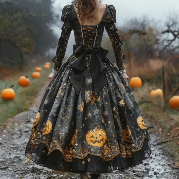 Dark Halloween Bow Dress - Trisunshine.com 