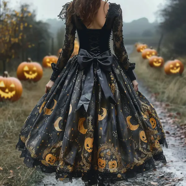 Halloween Bow Long Dress - Trisunshine.com 