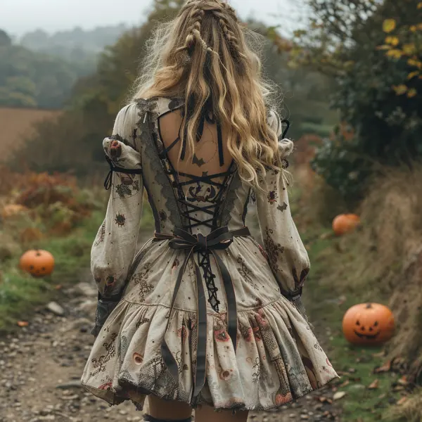 Halloween Pumpkin Print Skirt - Trisunshine.com 