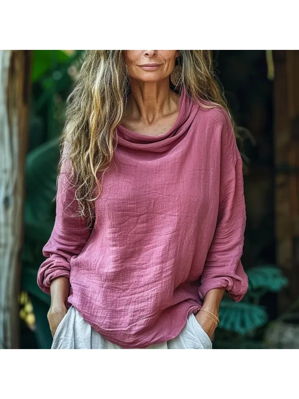 Women's Linen Simple Casual Shirt - Ootdmw.com 