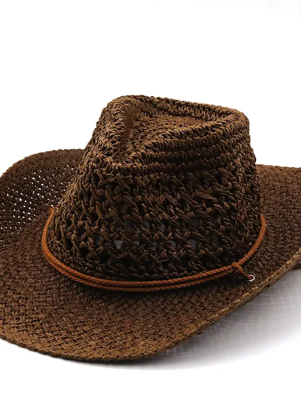Ethnic Style Hollow Cowboy Hat - Pragmaace.com 