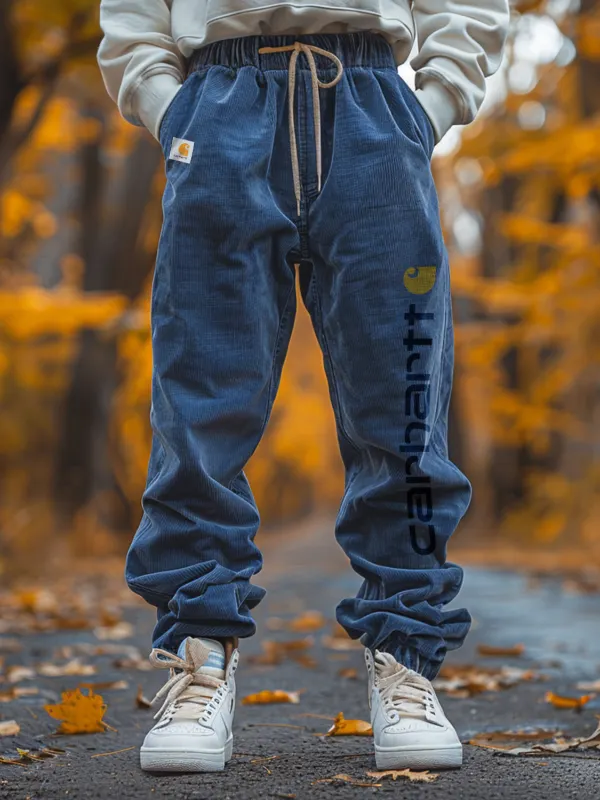 Men's Branded Pocket Lace-up Loose Trousers - Pragmaace.com 