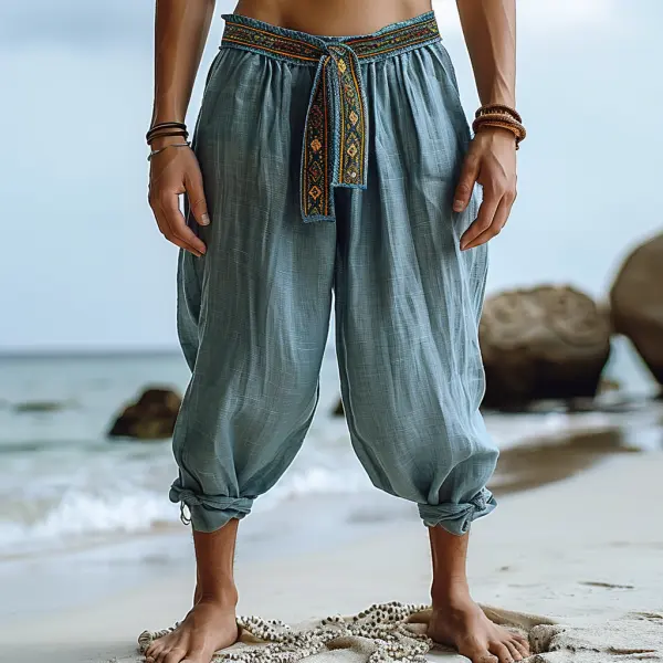 Simple Loose Men's Linen Pants Comfortable And Breathable Linen Pants - Trisunshine.com 