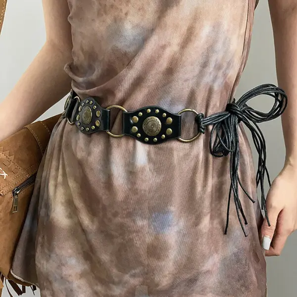 Retro Bohemian Ethnic Style Tassel Braided Belt - Dozenlive.com 