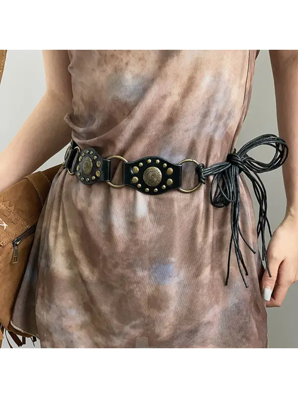 Retro Bohemian Ethnic Style Tassel Braided Belt - Anrider.com 