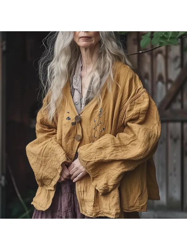 Women's Linen Light Casual Jacket - Realyiyi.com 