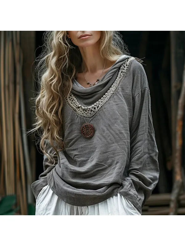 Women's Bohemian Casual Long Sleeve T-Shirt - Realyiyi.com 