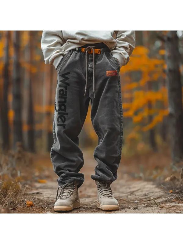 Vintage Outdoor Men's Corduroy Overalls Trousers - Ootdmw.com 