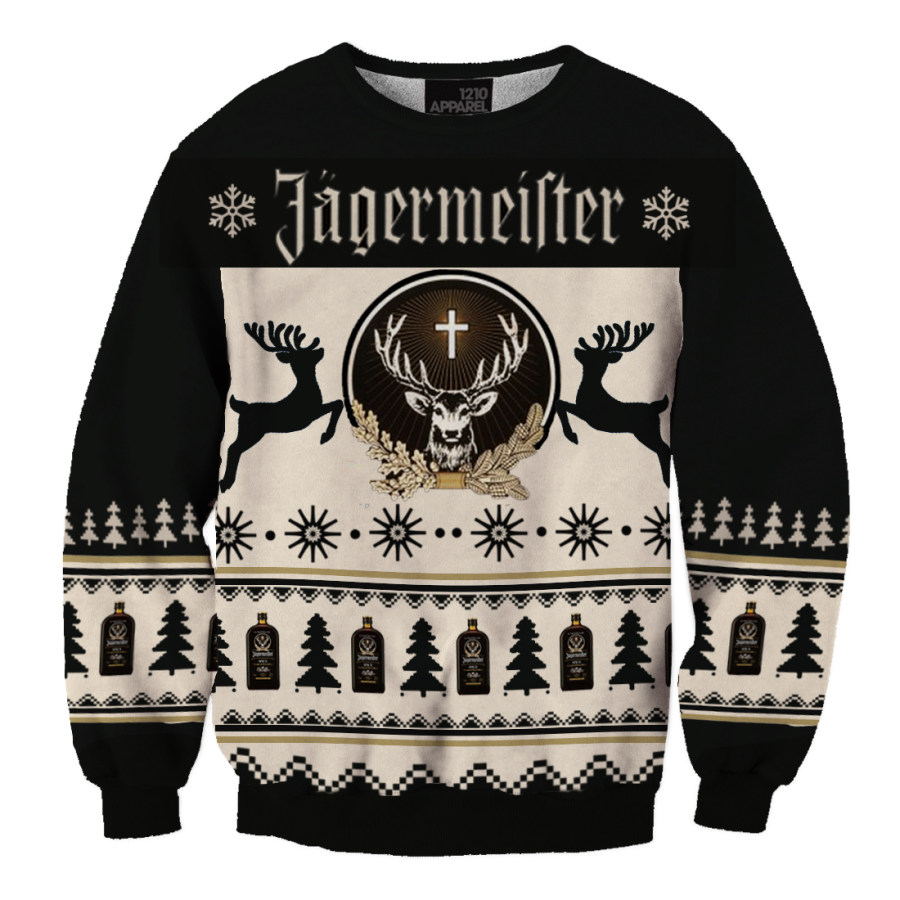 

Unisex 3D Printed Jagermeister Christmas Ugly Sweatshirt