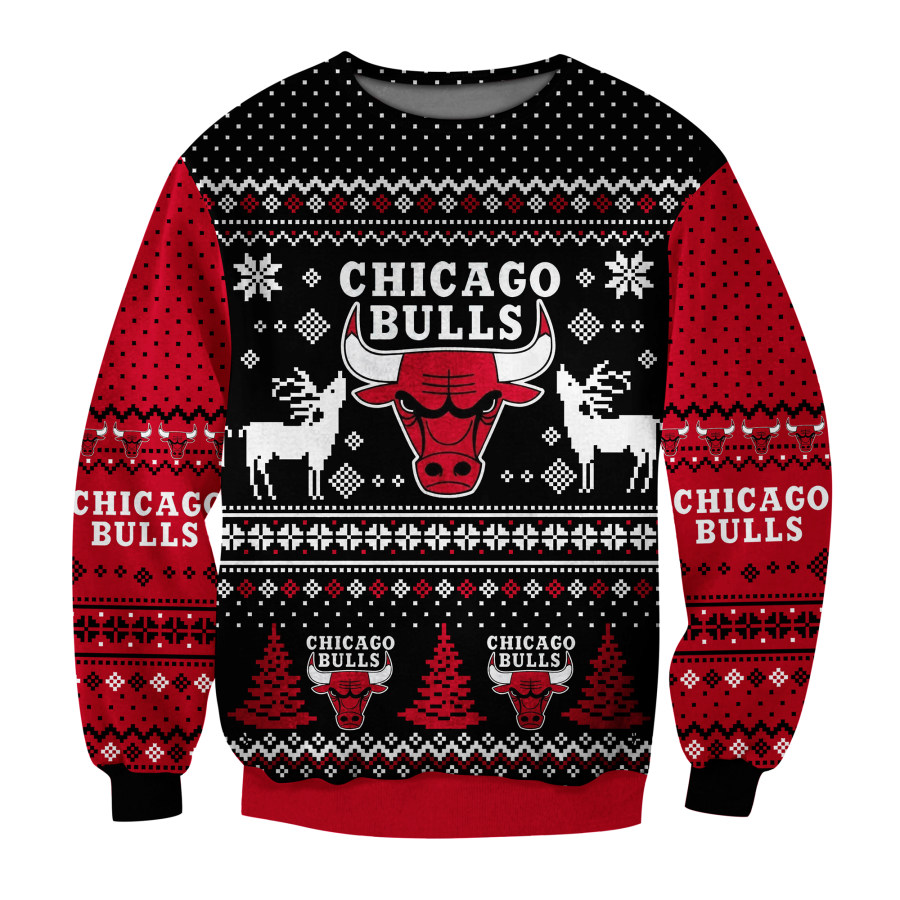 

Unisex Basketball Christmas Print Crew Neck Pullover Sweatshirt