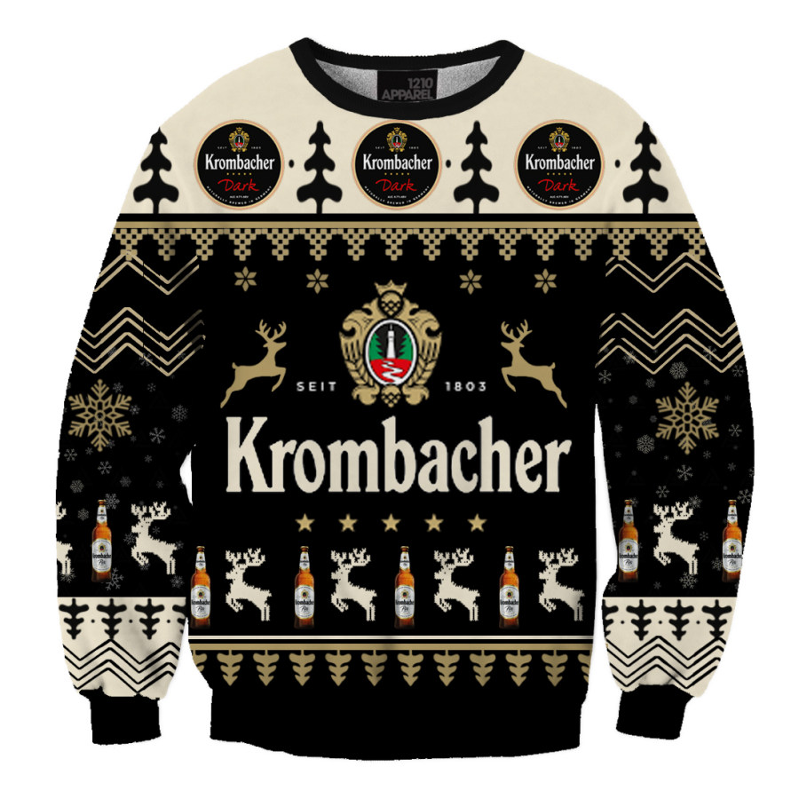 

Unisex Pils Lager Weizen Germany Beer 3D Printed Krombacher Christmas Sweater