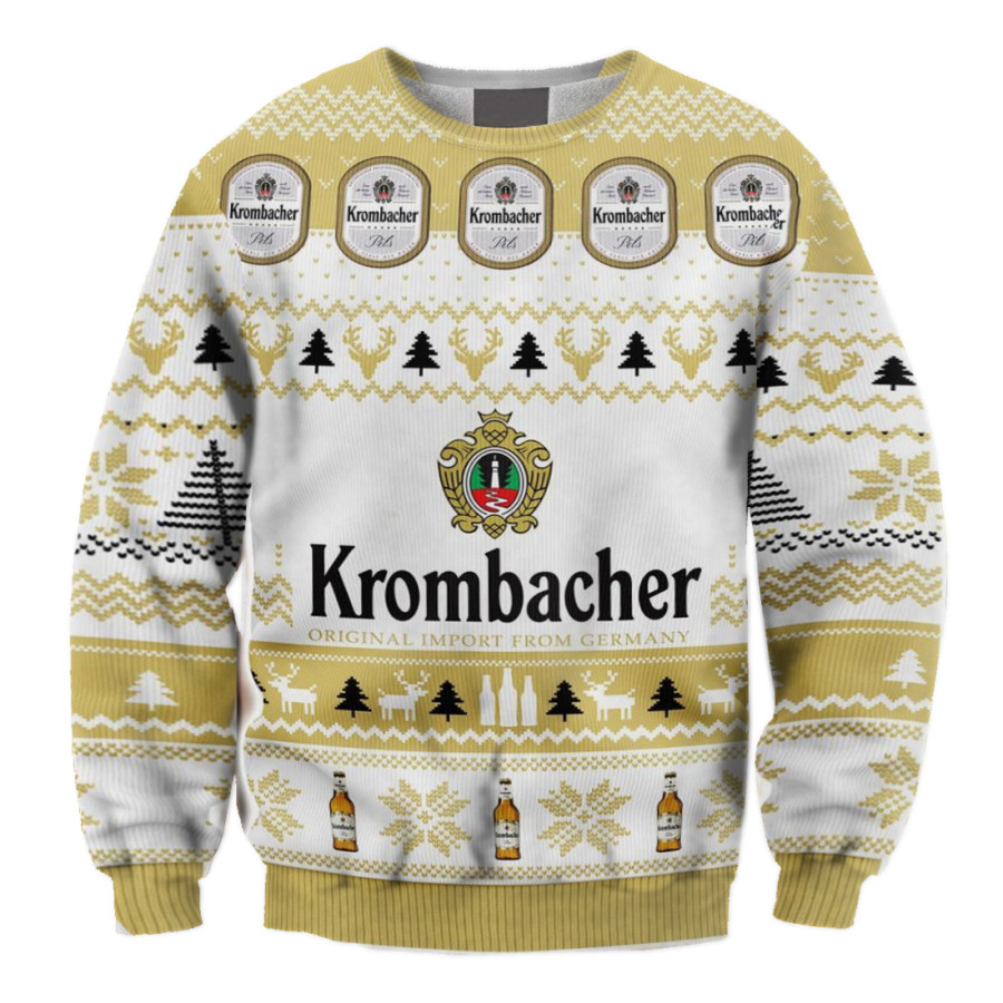 

Unisex Beer Print Christmas Sweatshirt