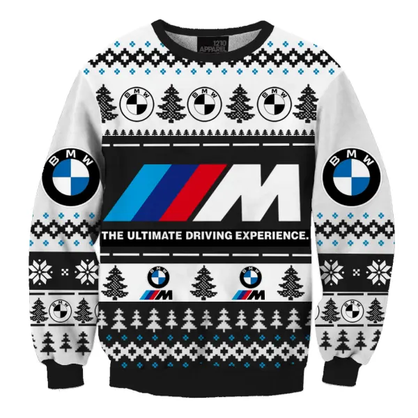 Unisex Racing Car Ugly Christmas BMW Sweater Christmas Gift - Cotosen.com