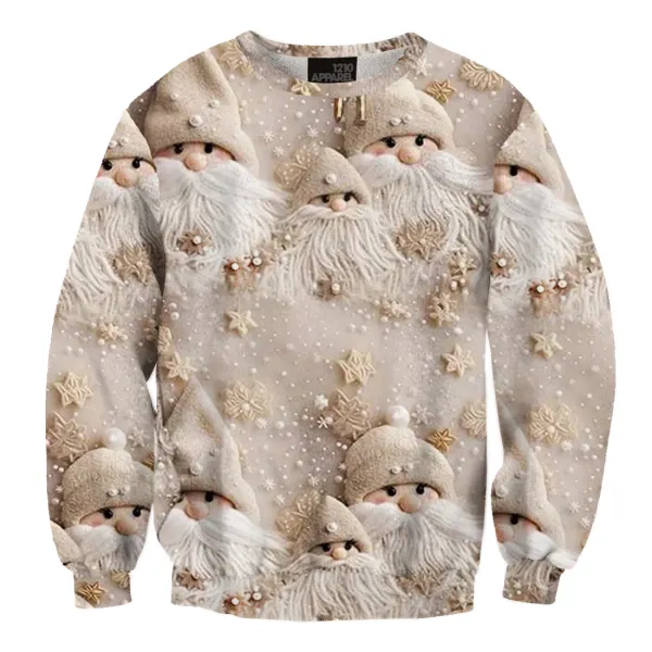 Unisex Santa Claus Printed Ugly Christmas Sweater - Trisunshine.com 