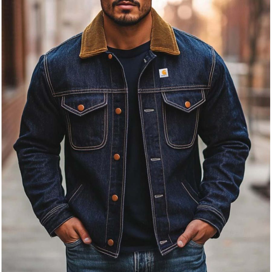 

Retro Men's Outdoor Western Style Suede Jacket