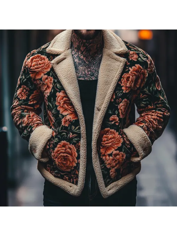 Street Fashion Casual Men's Jacket Printed Jacket Coat - Ootdmw.com 