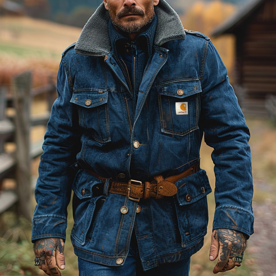 

Men's Vintage Multi-pocket Jacket