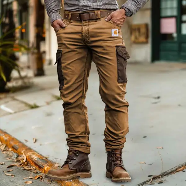 Men's Carhartt Vintage Outdoor Multi-pocket Contrast Color Cargo Pants Trousers - Rabclub.com 