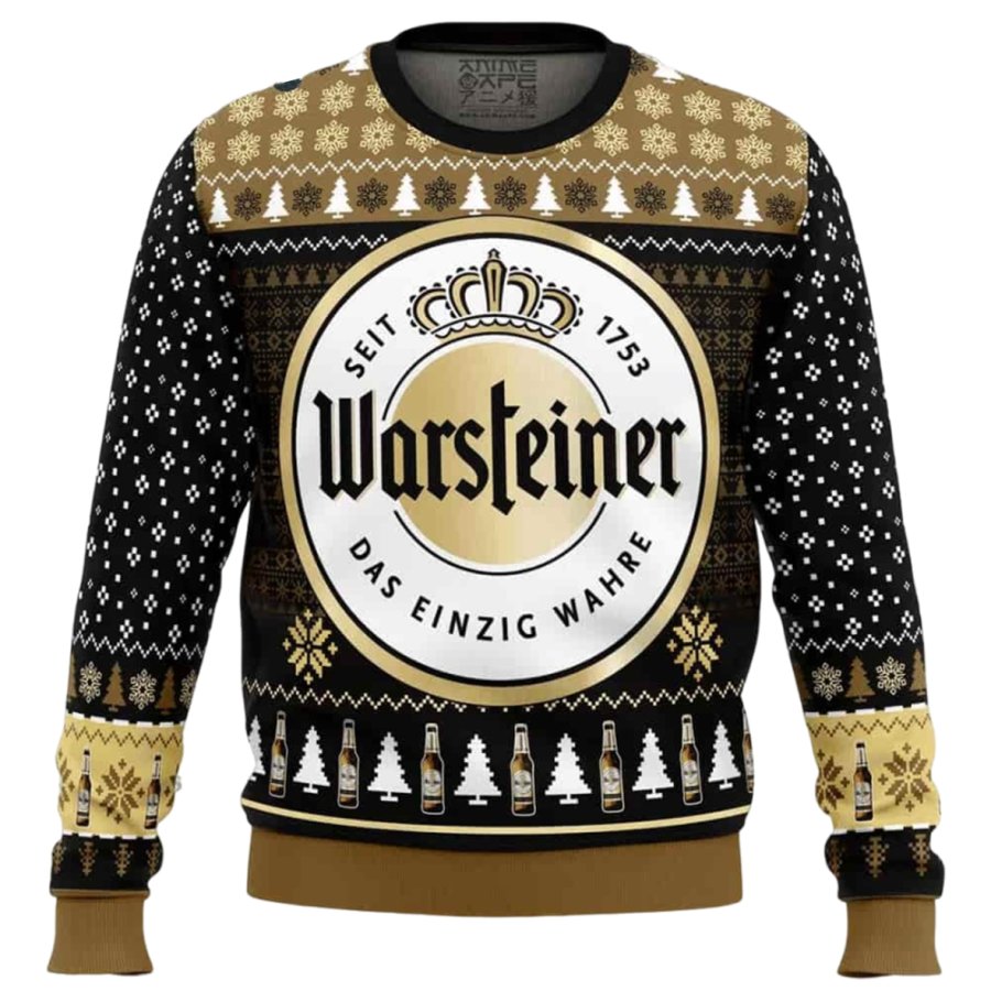 

Unisex Beer Print Crew Neck Ugly Krombacher Christmas Sweatshirt