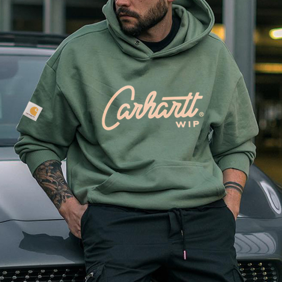 

Vintage Surf Print Hoodie