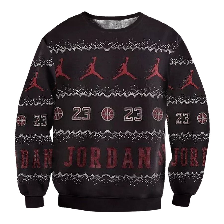 

Basketball Print Crew Neck Classics Ugly Christmas Sweatshirt