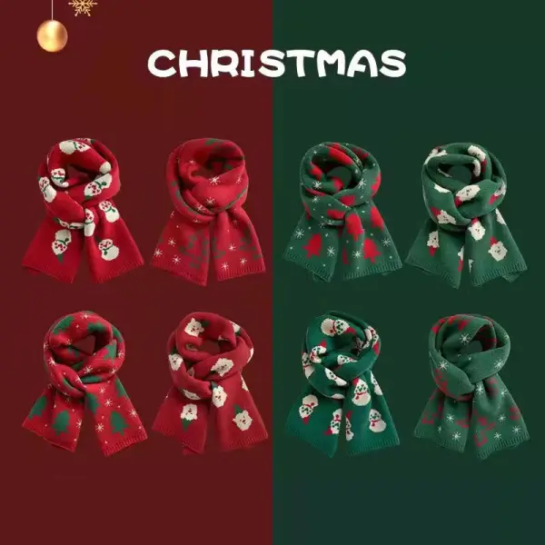 Unisex Santa Claus Knitted Scarf - Wayrates.com 
