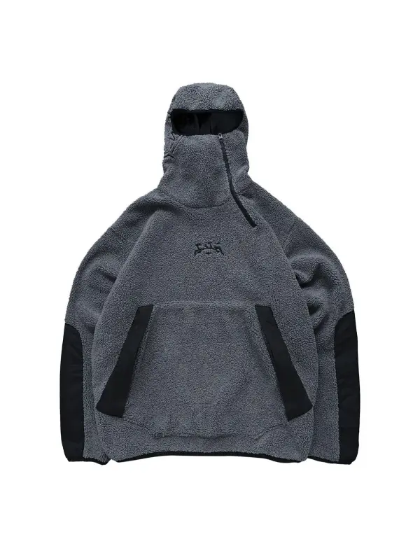 Men's Loose Hooded Sweatshirt Padded Thickened Autumn And Winter Warm Jacket - Ootdmw.com 