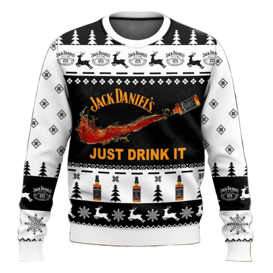 

Unisex Jack Daniel's Print Crew Neck Ugly Christmas Sweatshirt