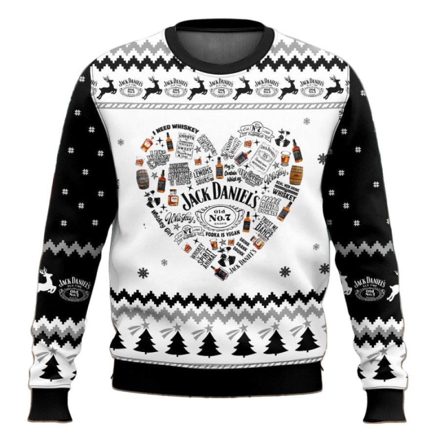 

Unisex Jack Daniel's Print Crew Neck Ugly Christmas Sweatshirt