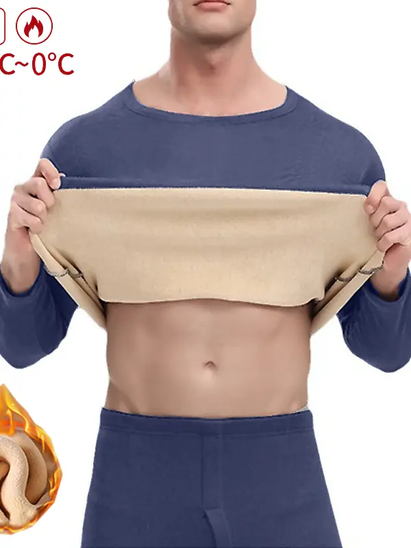 Men's Fleece Thickened Underwear Base Suit Home Clothes - Pragmaace.com 