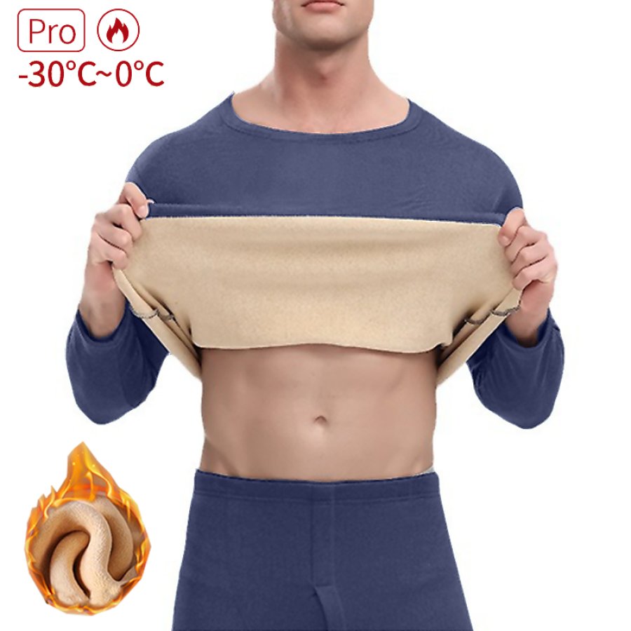 

Men's Fleece Thickened Underwear Base Suit Home Clothes