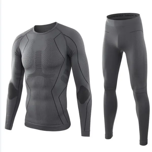 Outdoor Thermal Underwear Function Tight Fitting Sweat Wicking Cycling Fitness Skiing 2-piece Set - Trisunshine.com 