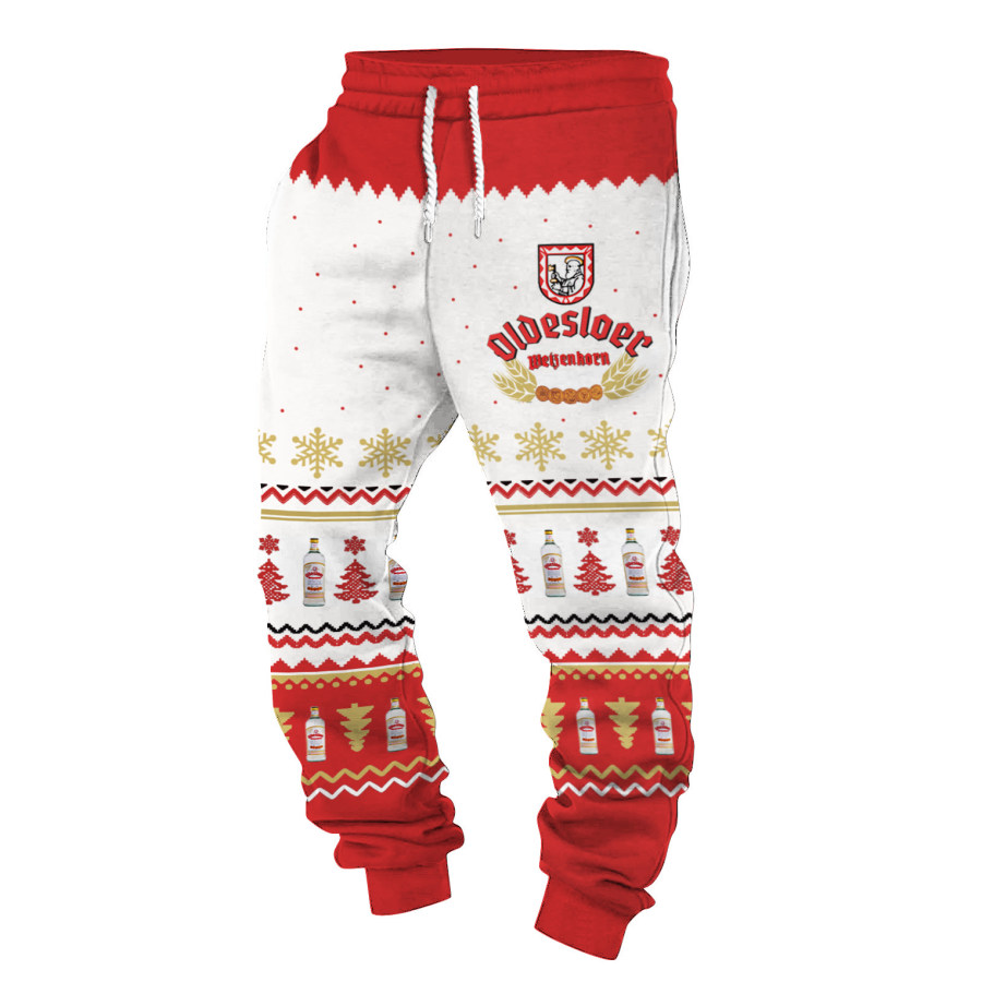 

Men's Alcohol Printed Outdoor Home Christmas Sweatpants