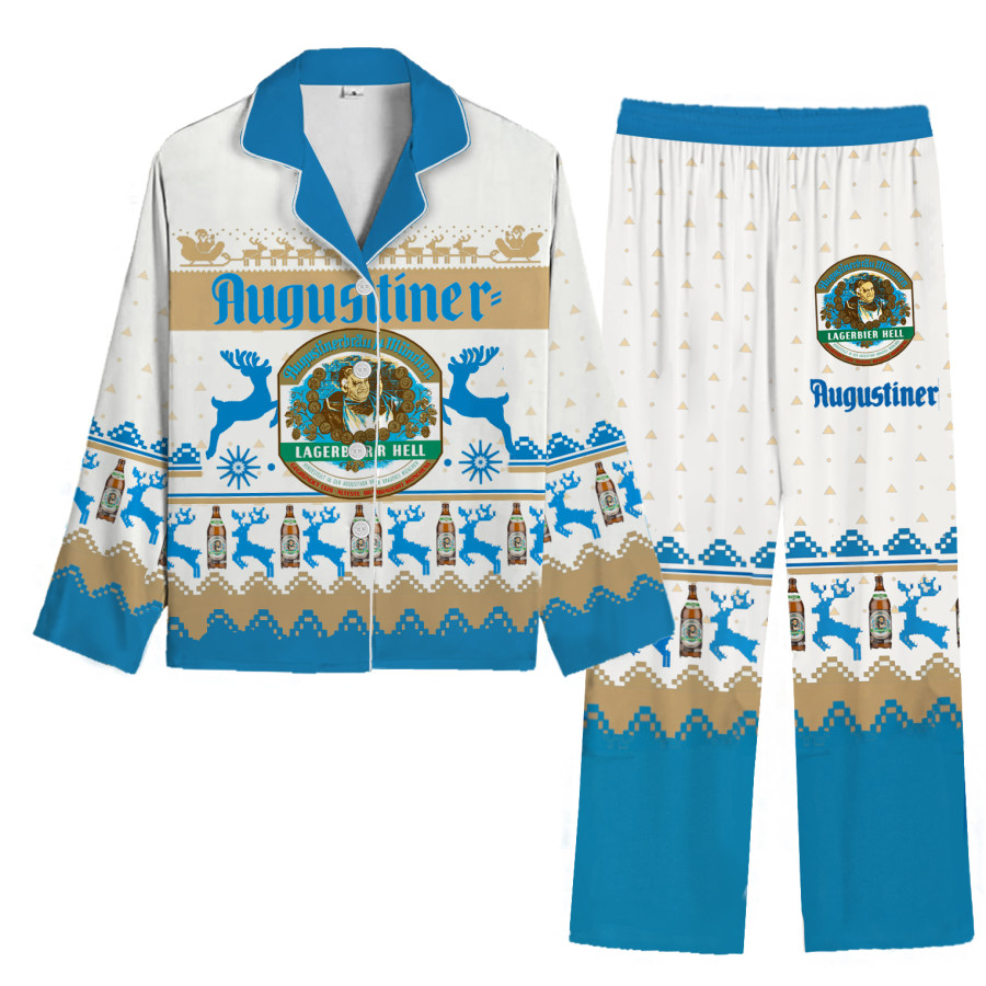 

Unisex Augustiner Christmas Alcohol Print Home Pajamas Set